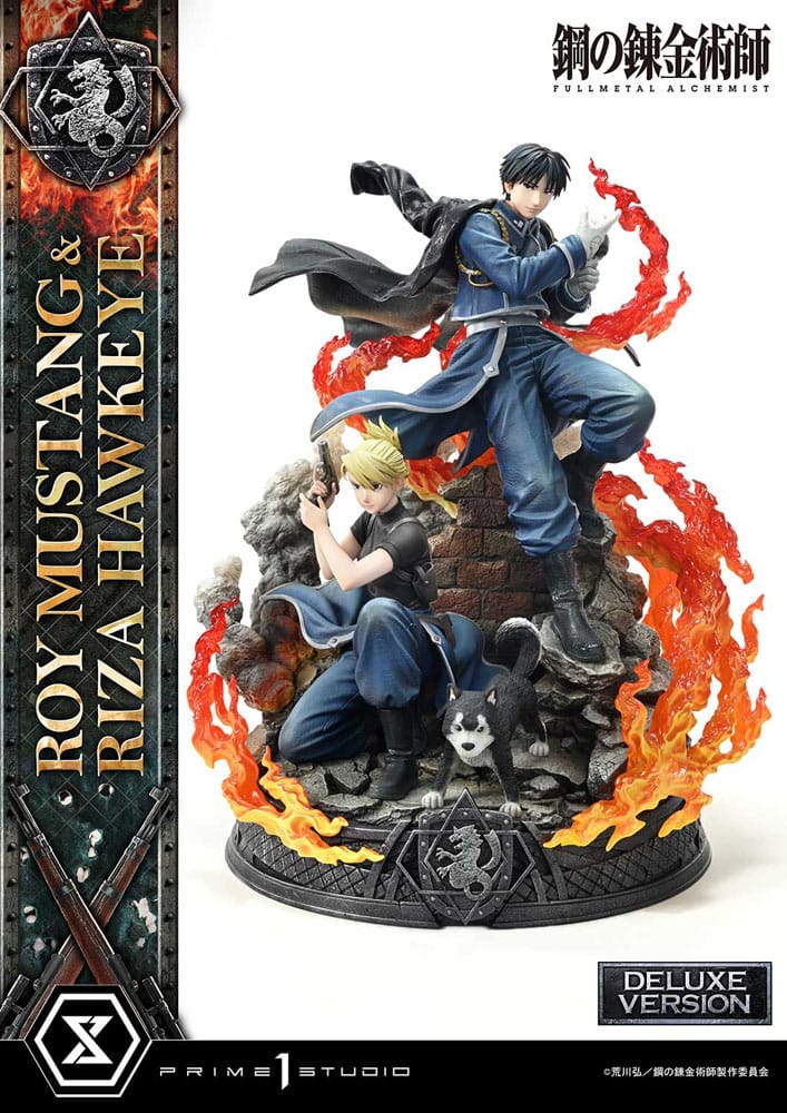 [PREORDINE] Fullmetal Alchemist Statue 1/6 Roy Mustang & Riza Hawkeye Deluxe Bonus Version 50 cm - Prime 1 Studio - Statue