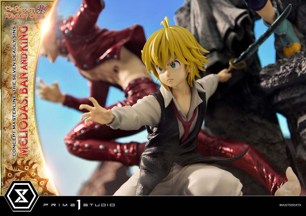 [PREORDINE] Statua Seven Deadly Sins - Concept Masterline: Meliodas, Ban e King 55 cm - Prime 1 Studio - Statue
