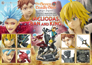 [PREORDINE] Statua Seven Deadly Sins - Concept Masterline: Meliodas, Ban e King 55 cm - Prime 1 Studio - Statue