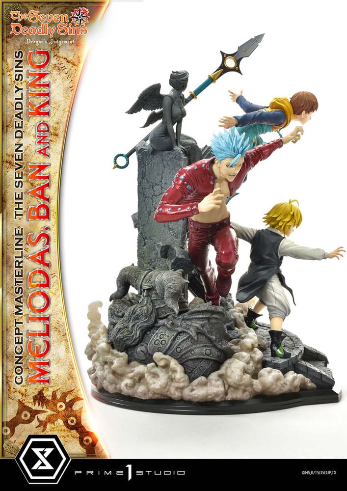 [PREORDINE] Statua Seven Deadly Sins - Concept Masterline: Meliodas, Ban e King 55 cm - Prime 1 Studio - Statue