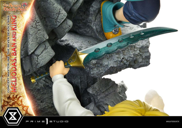 [PREORDINE] Statua Seven Deadly Sins - Concept Masterline: Meliodas, Ban e King 55 cm - Prime 1 Studio - Statue