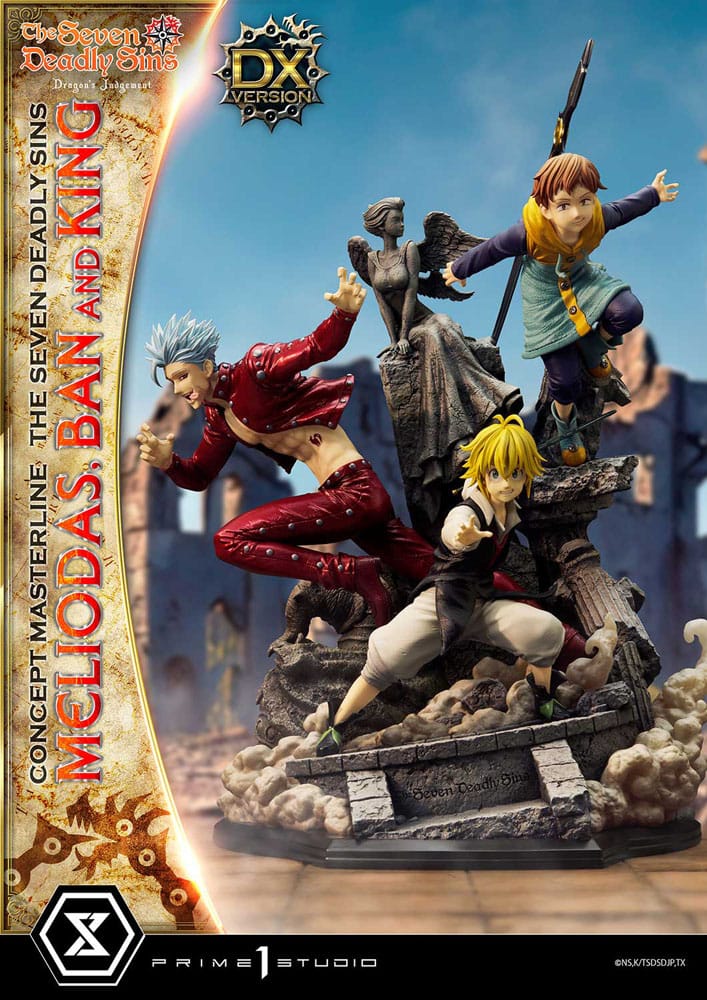 [PREORDINE] Statua Seven Deadly Sins - Concept Masterline Meliodas, Ban e King Deluxe 55 cm - Prime 1 Studio - Statue