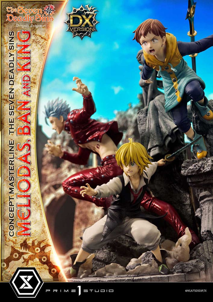 [PREORDINE] Statua Seven Deadly Sins - Concept Masterline Meliodas, Ban e King Deluxe 55 cm - Prime 1 Studio - Statue