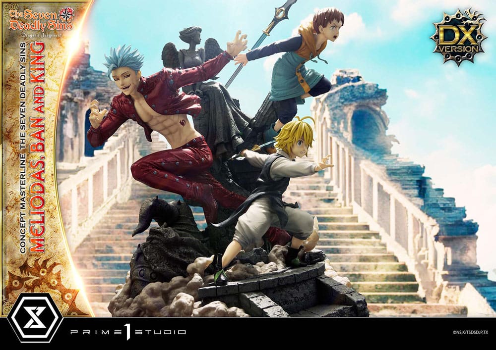 [PREORDINE] Statua Seven Deadly Sins - Concept Masterline Meliodas, Ban e King Deluxe 55 cm - Prime 1 Studio - Statue