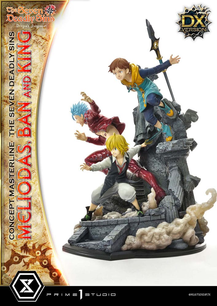 [PREORDINE] Statua Seven Deadly Sins - Concept Masterline Meliodas, Ban e King Deluxe 55 cm - Prime 1 Studio - Statue