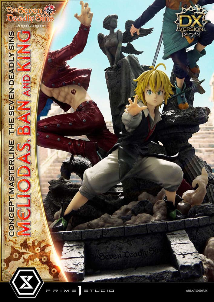 [PREORDINE] Statua Seven Deadly Sins - Concept Masterline Meliodas, Ban e King Deluxe 55 cm - Prime 1 Studio - Statue