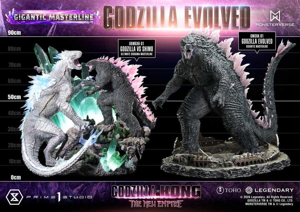 [PREORDINE] Godzilla x Kong: The New Empire - Statua Gigante Godzilla Evolved Bonus Ver. 93 cm - Prime 1 Studio - Statue