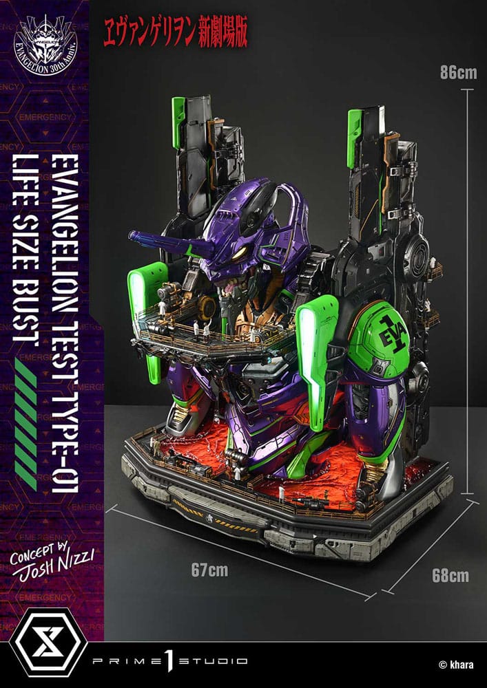 [PREORDINE] Busto 1/1 Neon Genesis Evangelion Test Type-01 (Concept by Josh Nizzi) Bonus Ver. 86 cm - Prime 1 Studio - Busti 1/1 a grandezza naturale