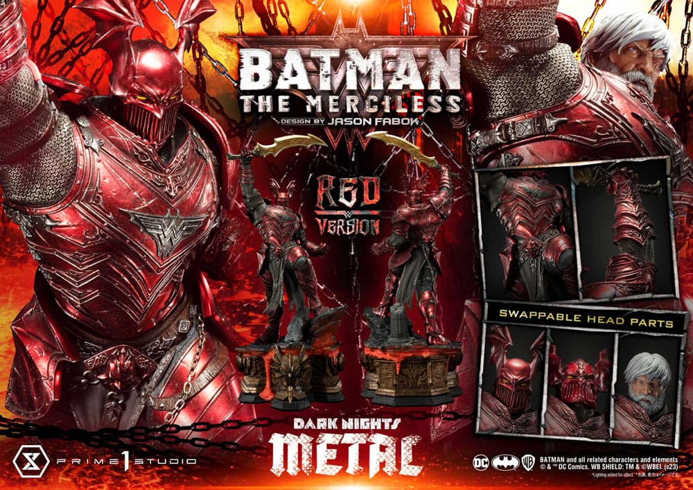 [PREORDINE] Dark Nights: Death Metal Statua 1/3 The Merciless Red Version 111 cm - Prime 1 Studio - Statue