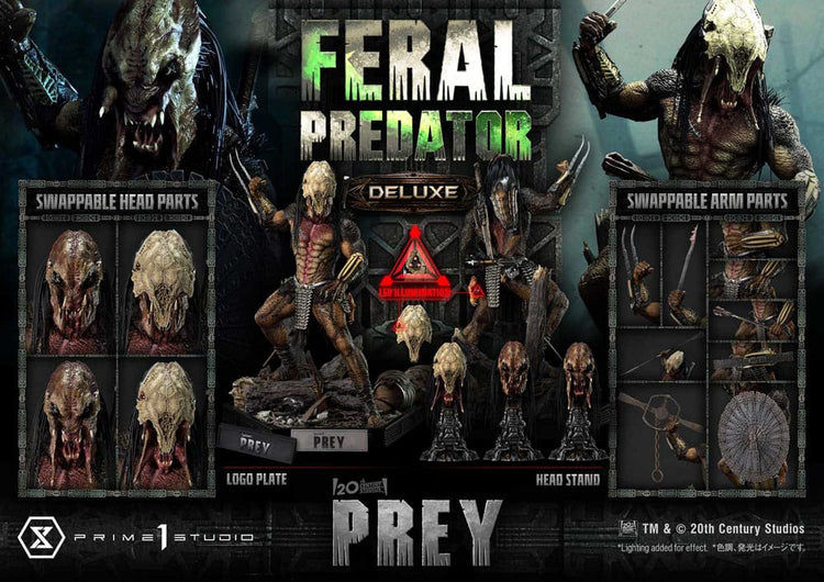 [PREORDINE] Statua Prey (Film) Museum Masterline 1/3 Feral Predator Deluxe Version 89 cm - Prime 1 Studio - Statue