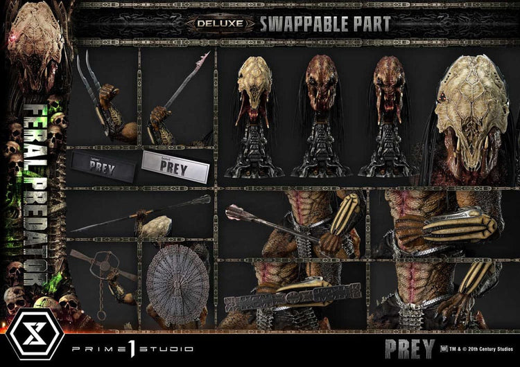 [PREORDINE] Statua Prey (Film) Museum Masterline 1/3 Feral Predator Deluxe Version 89 cm - Prime 1 Studio - Statue