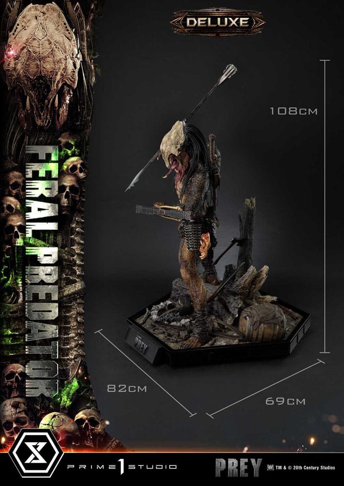 [PREORDINE] Statua Prey (Film) Museum Masterline 1/3 Feral Predator Deluxe Version 89 cm - Prime 1 Studio - Statue