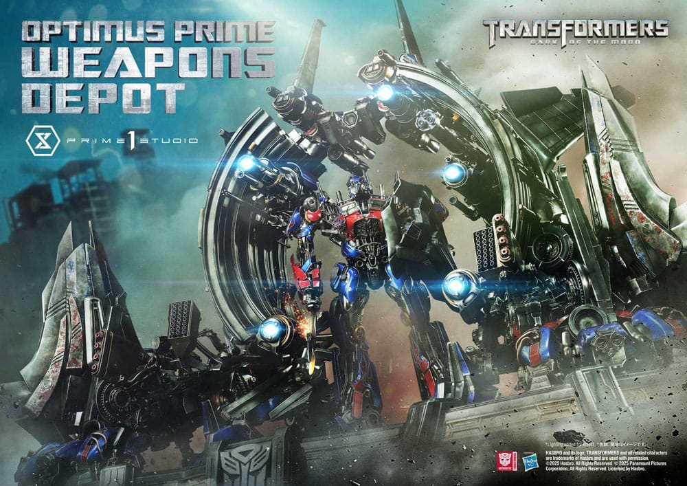 [PREORDINE] Transformers: Dark of the Moon - Statua Museum Masterline Optimus Prime Weapons Depot Bonus Version 127 cm - Prime 1 Studio - Statue