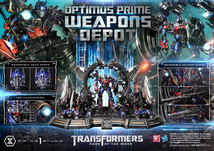 [PREORDINE] Transformers: Dark of the Moon - Statua Museum Masterline Optimus Prime Weapons Depot Bonus Version 127 cm - Prime 1 Studio - Statue