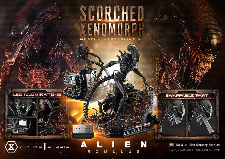 [PREORDINE] Alien: Romulus - Statua Museum Masterline XL 1/3 Xenomorph Bruciato 98 cm - Prime 1 Studio - Statue