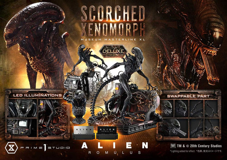 [PREORDINE] Alien: Romulus - Statua Museum Masterline XL 1/3 Xenomorph Scorched Deluxe 98 cm - Prime 1 Studio - Statue