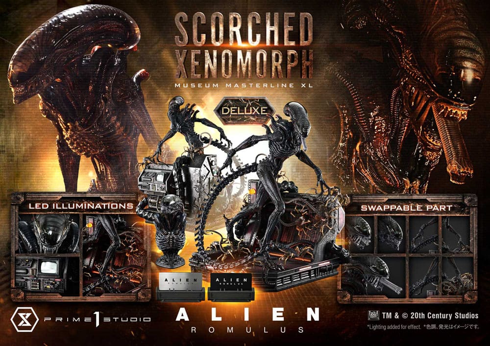 [PREORDINE] Alien: Romulus - Scorched Xenomorph Deluxe Bonus Version Statue 1/3 98 cm - Prime 1 Studio - Statue