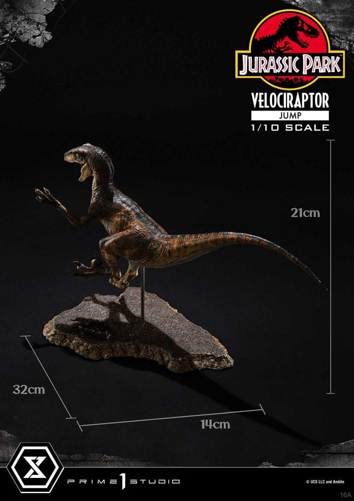 Statua Velociraptor Jump 1/10 Jurassic Park Prime 1 Studio - Prime 1 Studio - Statue