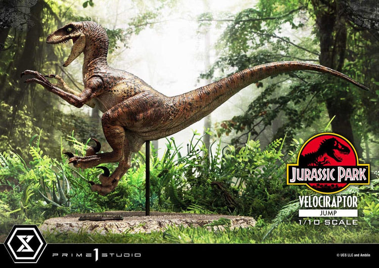 Statua Velociraptor Jump 1/10 Jurassic Park Prime 1 Studio - Prime 1 Studio - Statue