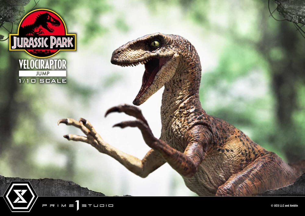 Statua Velociraptor Jump 1/10 Jurassic Park Prime 1 Studio - Prime 1 Studio - Statue