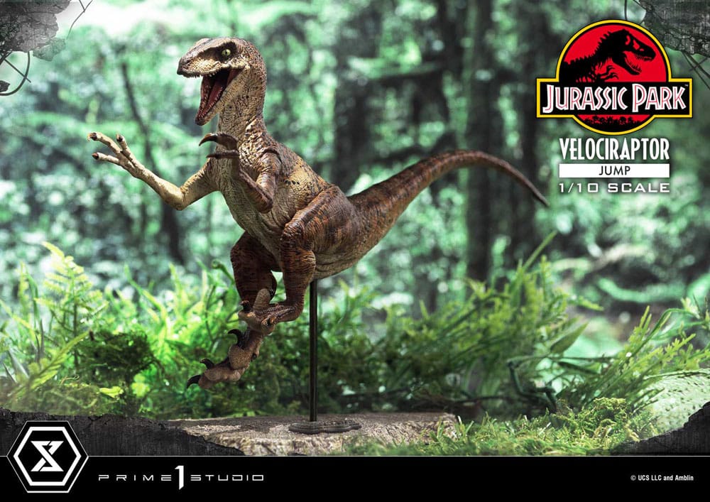 Statua Velociraptor Jump 1/10 Jurassic Park Prime 1 Studio - Prime 1 Studio - Statue