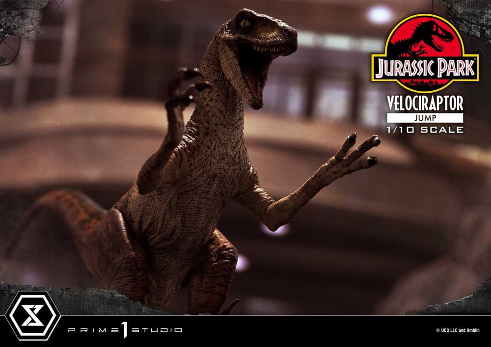 Statua Velociraptor Jump 1/10 Jurassic Park Prime 1 Studio - Prime 1 Studio - Statue
