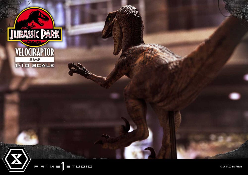 Statua Velociraptor Jump 1/10 Jurassic Park Prime 1 Studio - Prime 1 Studio - Statue