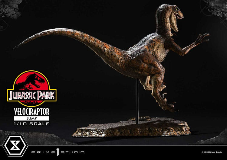 Statua Velociraptor Jump 1/10 Jurassic Park Prime 1 Studio - Prime 1 Studio - Statue