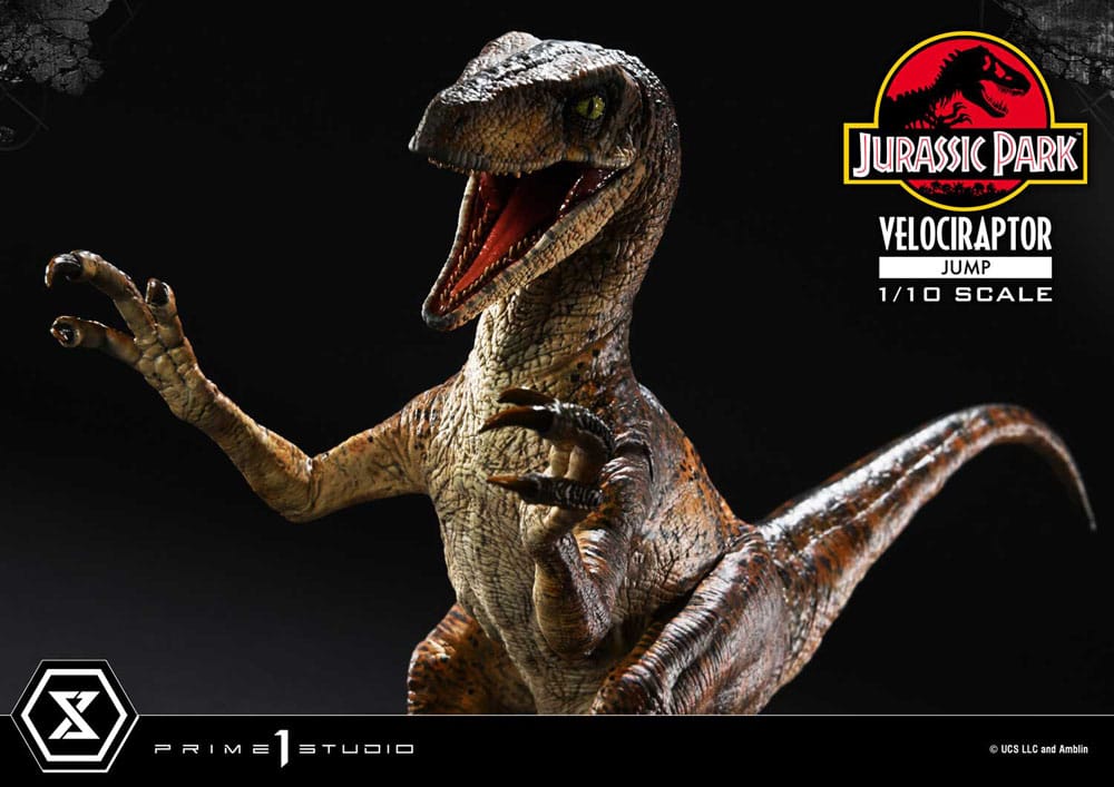 Statua Velociraptor Jump 1/10 Jurassic Park Prime 1 Studio - Prime 1 Studio - Statue