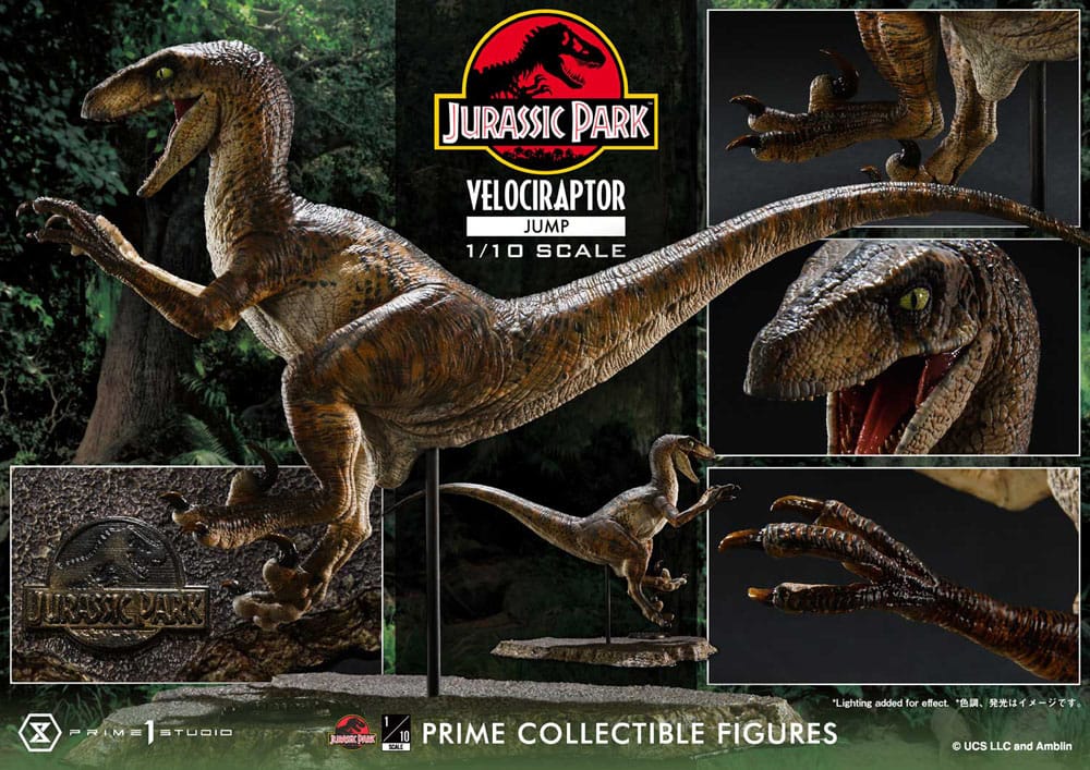 Statua Velociraptor Jump 1/10 Jurassic Park Prime 1 Studio - Prime 1 Studio - Statue