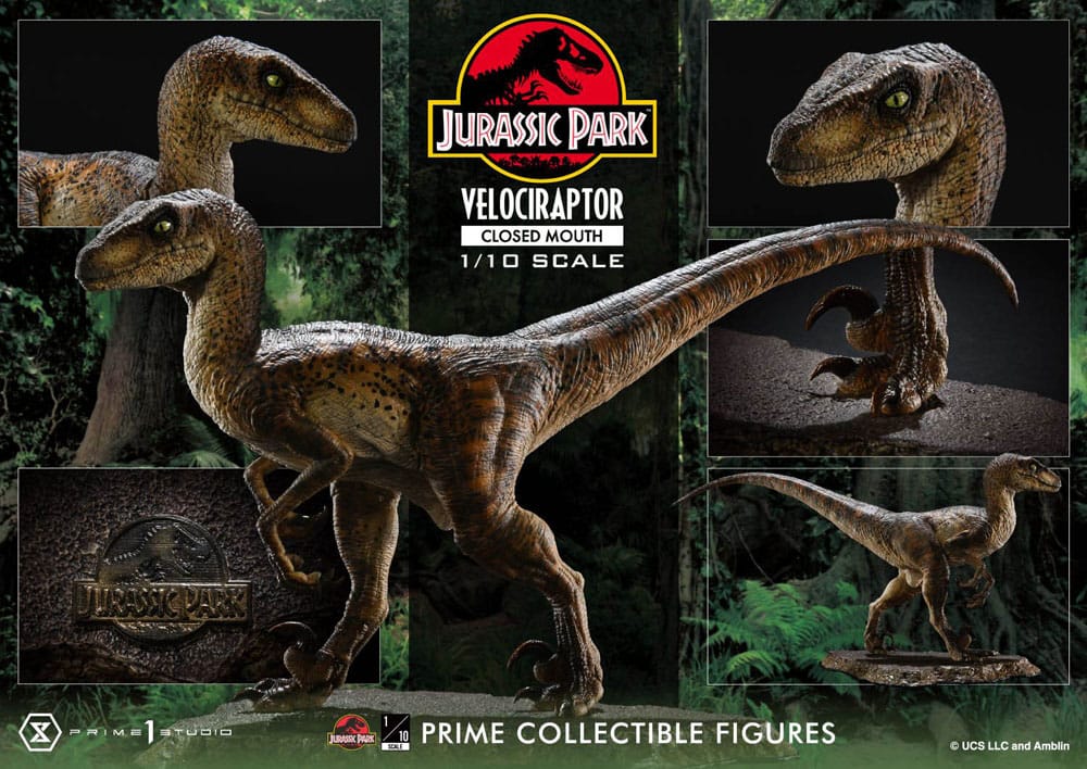 [PREORDER] Jurassic Park Prime Collectibles Statue 1/10 Velociraptor Closed Mouth 19 cm