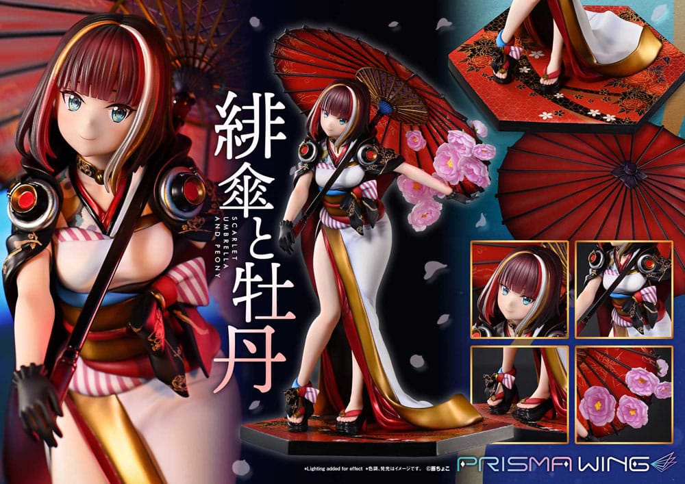 [PREORDINE] Statua Prisma Wing 1/7 Fuzichoco - Scarlet Umbrella And Peony 28 cm - Prime 1 Studio - Statue