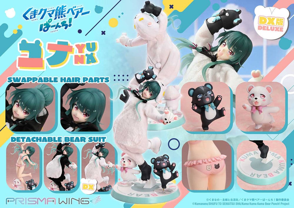 [PREORDINE] Statua Kuma Kuma Kuma Bear Punch! Yuna Deluxe Version 28 cm - Prime 1 Studio - Statue