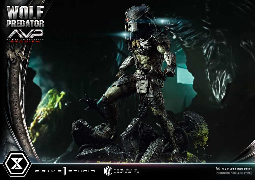 [PREORDINE] Statua Alien vs Predator Wolf Predator Real Elite Masterline 1/3 - 95 cm - Prime 1 Studio - Statue