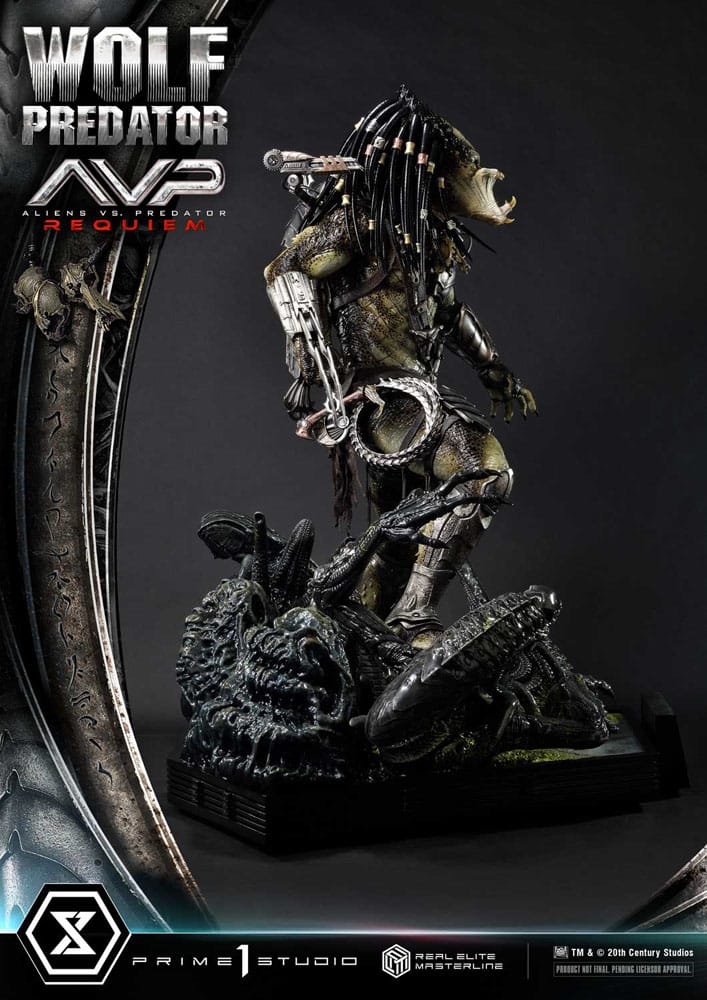 [PREORDINE] Statua Alien vs Predator Wolf Predator Real Elite Masterline 1/3 - 95 cm - Prime 1 Studio - Statue