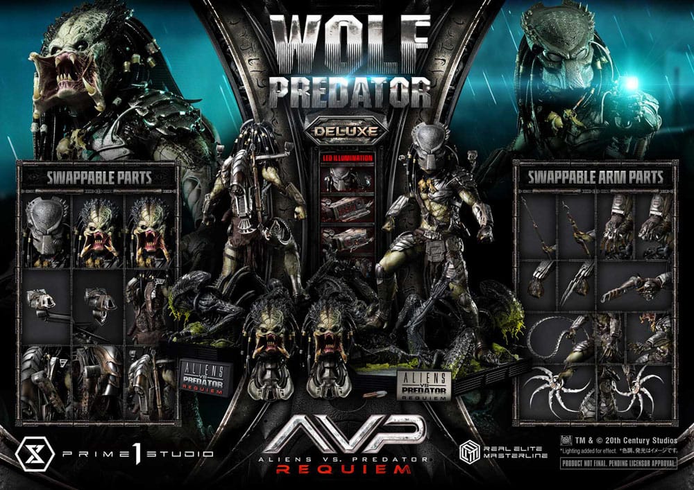 [PREORDINE] Statua Alien vs Predator Wolf Predator Deluxe Bonus Ver. 95 cm - Prime 1 Studio - Statue