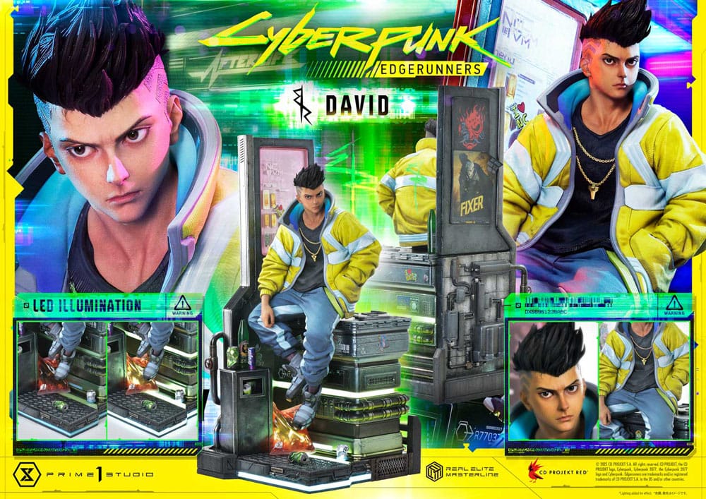 [PREORDINE] Cyberpunk: Edgerunners Statua Real Elite Masterline 1/4 David 58 cm - Prime 1 Studio - Statue