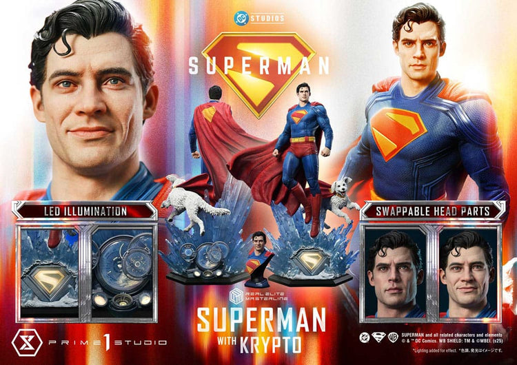 [PREORDINE] Superman (2025) Statue Real Elite Masterline 1/3 con Krypto 95 cm - Prime 1 Studio - Statue