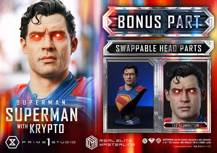 [PREORDINE] Superman (2025) Statue Real Elite Masterline 1/3 con Krypto Bonus Version 95 cm - Prime 1 Studio - Statue