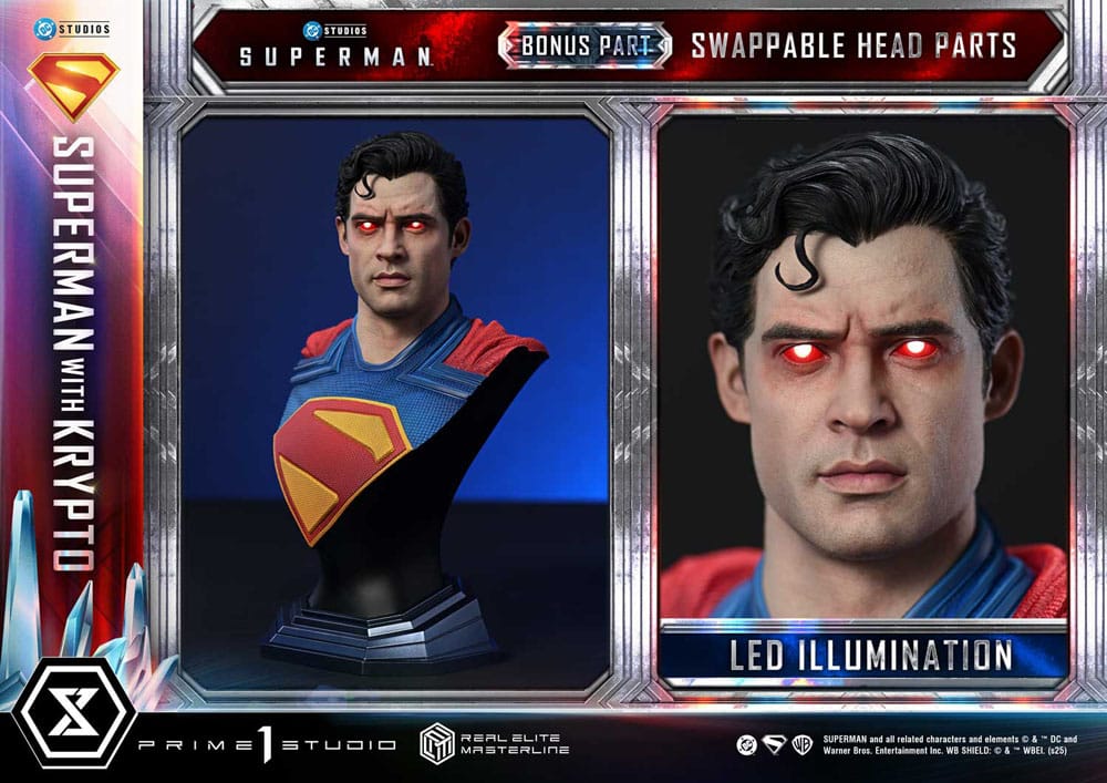 [PREORDINE] Superman (2025) Statue Real Elite Masterline 1/3 con Krypto Bonus Version 95 cm - Prime 1 Studio - Statue