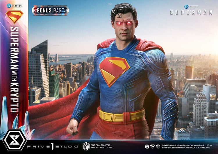 [PREORDINE] Superman (2025) Statue Real Elite Masterline 1/3 con Krypto Bonus Version 95 cm - Prime 1 Studio - Statue