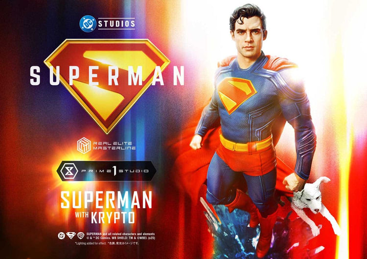 [PREORDINE] Superman (2025) Statue Real Elite Masterline 1/3 con Krypto Bonus Version 95 cm - Prime 1 Studio - Statue