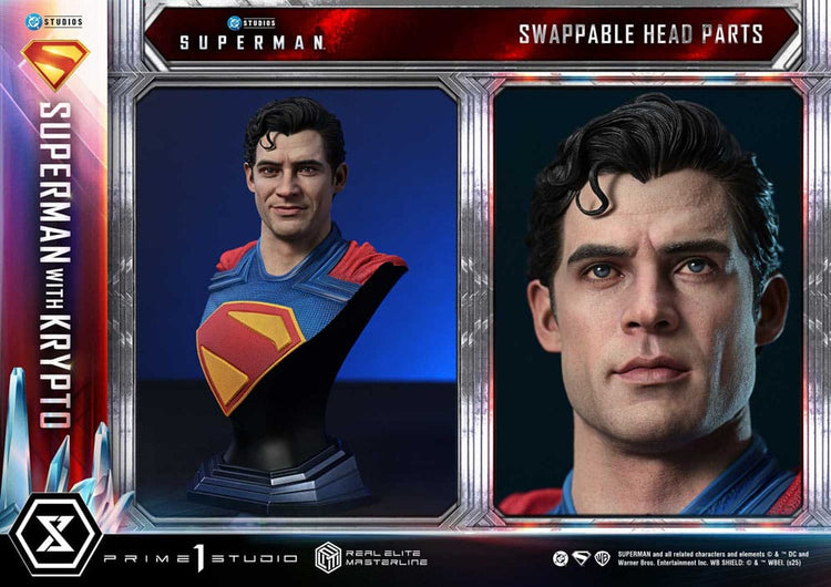 [PREORDINE] Superman (2025) Statue Real Elite Masterline 1/3 con Krypto Bonus Version 95 cm - Prime 1 Studio - Statue