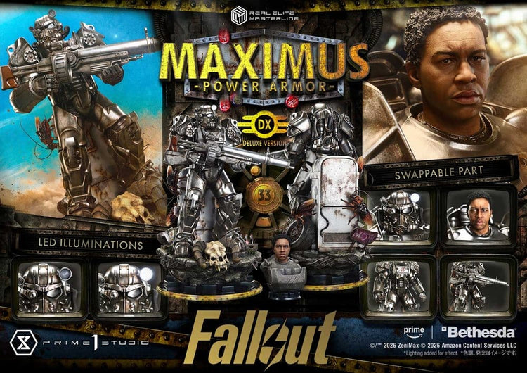 [PREORDINE] Fallout Statua Real Elite Masterline 1/4 Maximus Power Armor Deluxe Version 67 cm - Prime 1 Studio - Statue