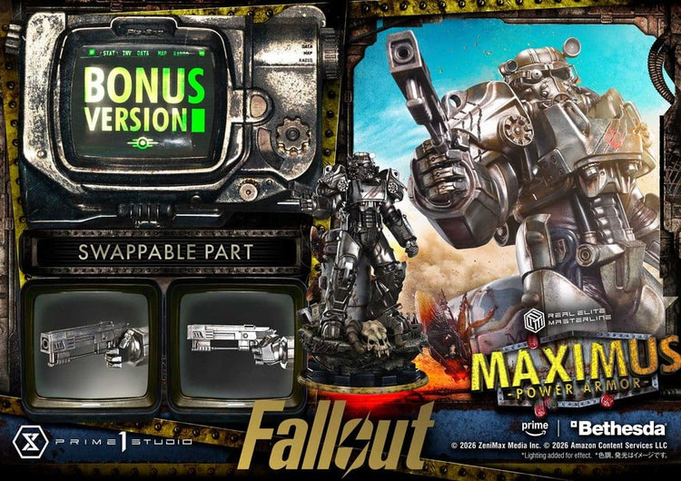 [PREORDINE] Statua Fallout Maximus Power Armor DX Bonus Version 1/4 67 cm - Prime 1 Studio - Statue