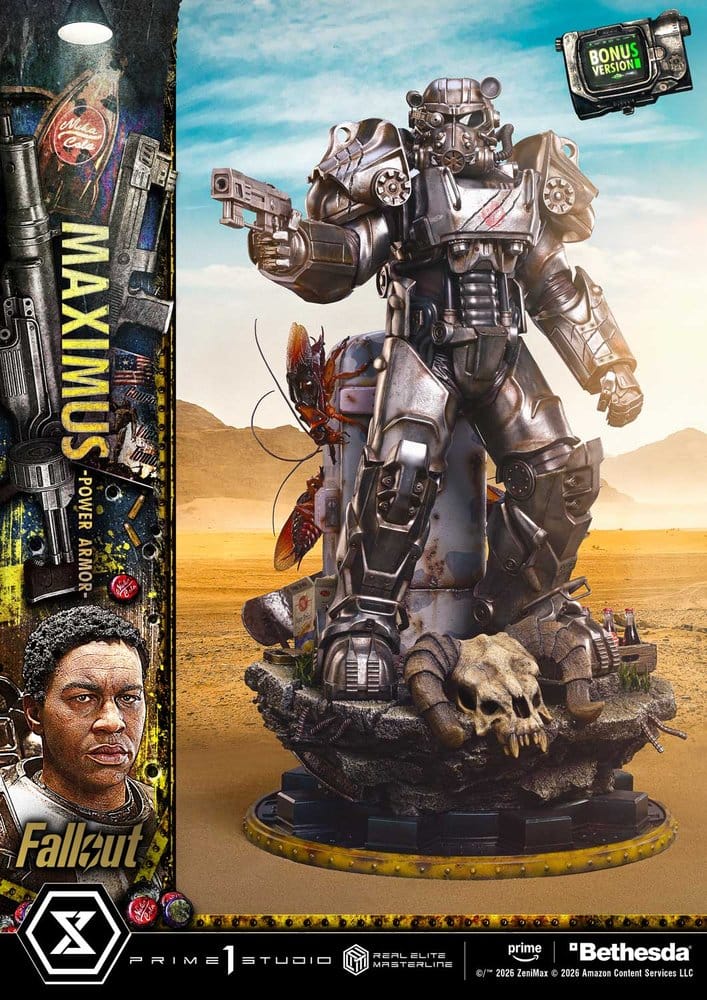 [PREORDINE] Statua Fallout Maximus Power Armor DX Bonus Version 1/4 67 cm - Prime 1 Studio - Statue