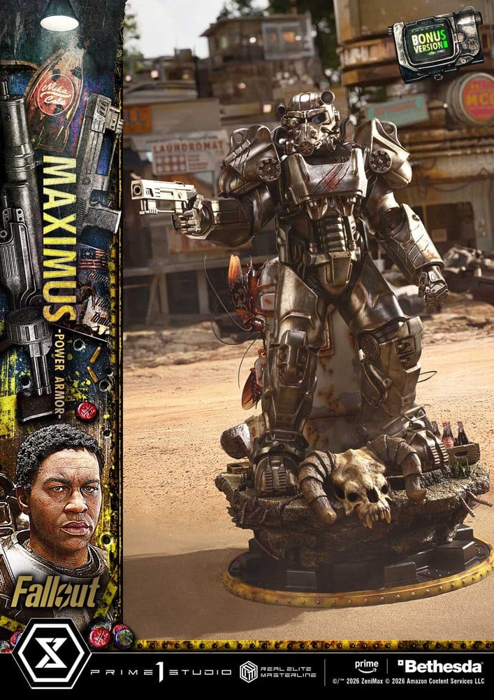 [PREORDINE] Statua Fallout Maximus Power Armor DX Bonus Version 1/4 67 cm - Prime 1 Studio - Statue