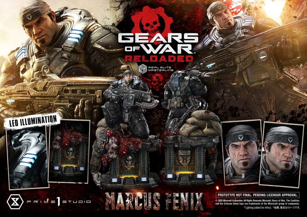 [PREORDINE] Gears of War: Reloaded - Statua Marcus Fenix Ultimate Version 97 cm - Prime 1 Studio - Statue
