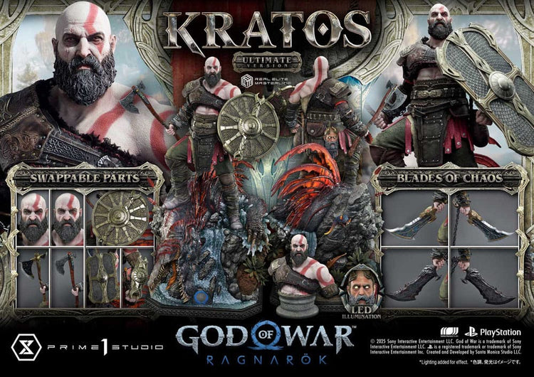 [PREORDINE] God of War: Ragnarok - Statua Kratos Ultimate Version 1/3 - 95 cm - Prime 1 Studio - Statue