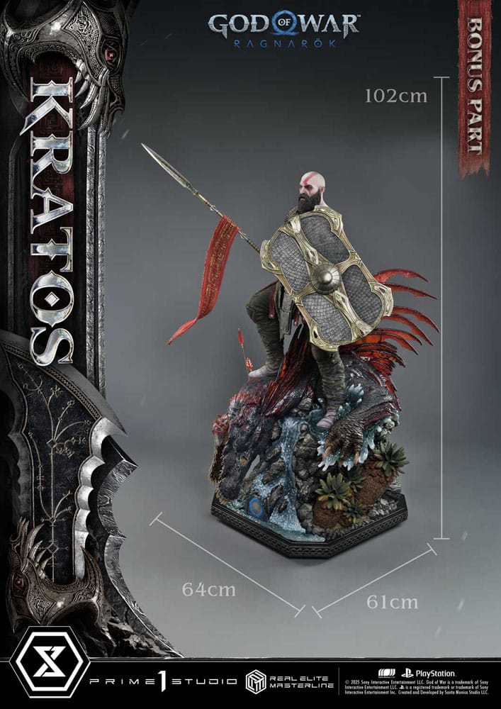 [PREORDINE] God of War: Ragnarok Statua 1/3 Kratos Ultimate Bonus Version 95 cm - Prime 1 Studio - Statue